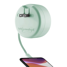 Load image into Gallery viewer, Mint Julep Bibicord Portable Wall Charger with lightning iPhone, Universal Type C or Micro Retractable Cable &amp; 2500 mAh Battery (Provide 50% Coverage) 3-in-One Accessory Compatible with OnePlus, Samsung, Google, Sony, LG