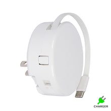 Load image into Gallery viewer, Available - White USB C &amp; Micro BibiCharger All In One - wall charger